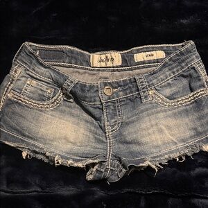 Daytrip Women's Distressed Blue Jean Shorts